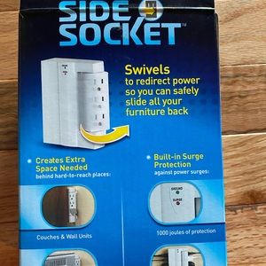 Side socket for multiple outlets without the bulk